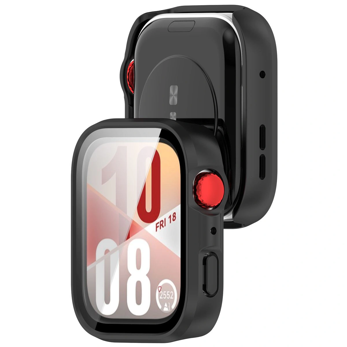 Etui z wbudowanym szkłem Bizon Case Watch Adamo do Huawei Watch Fit 4